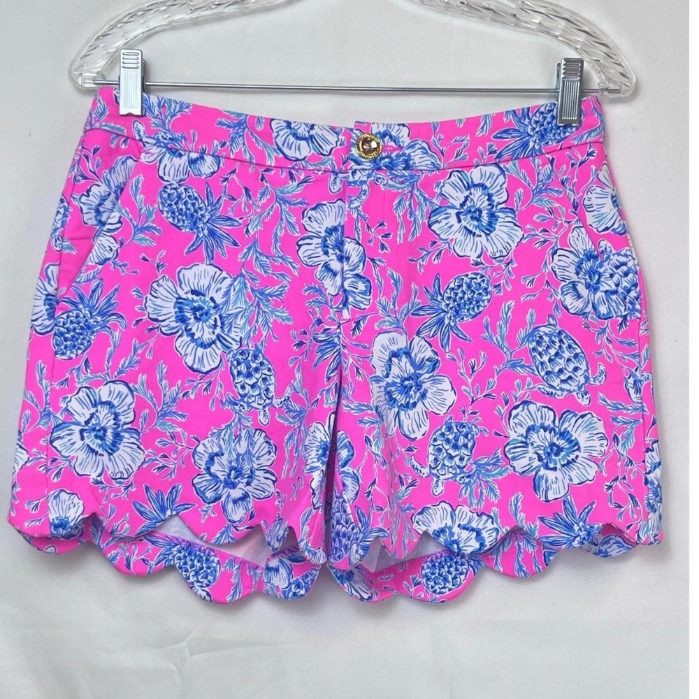 Lilly Pulitzer Women's Pink and Blue Shorts